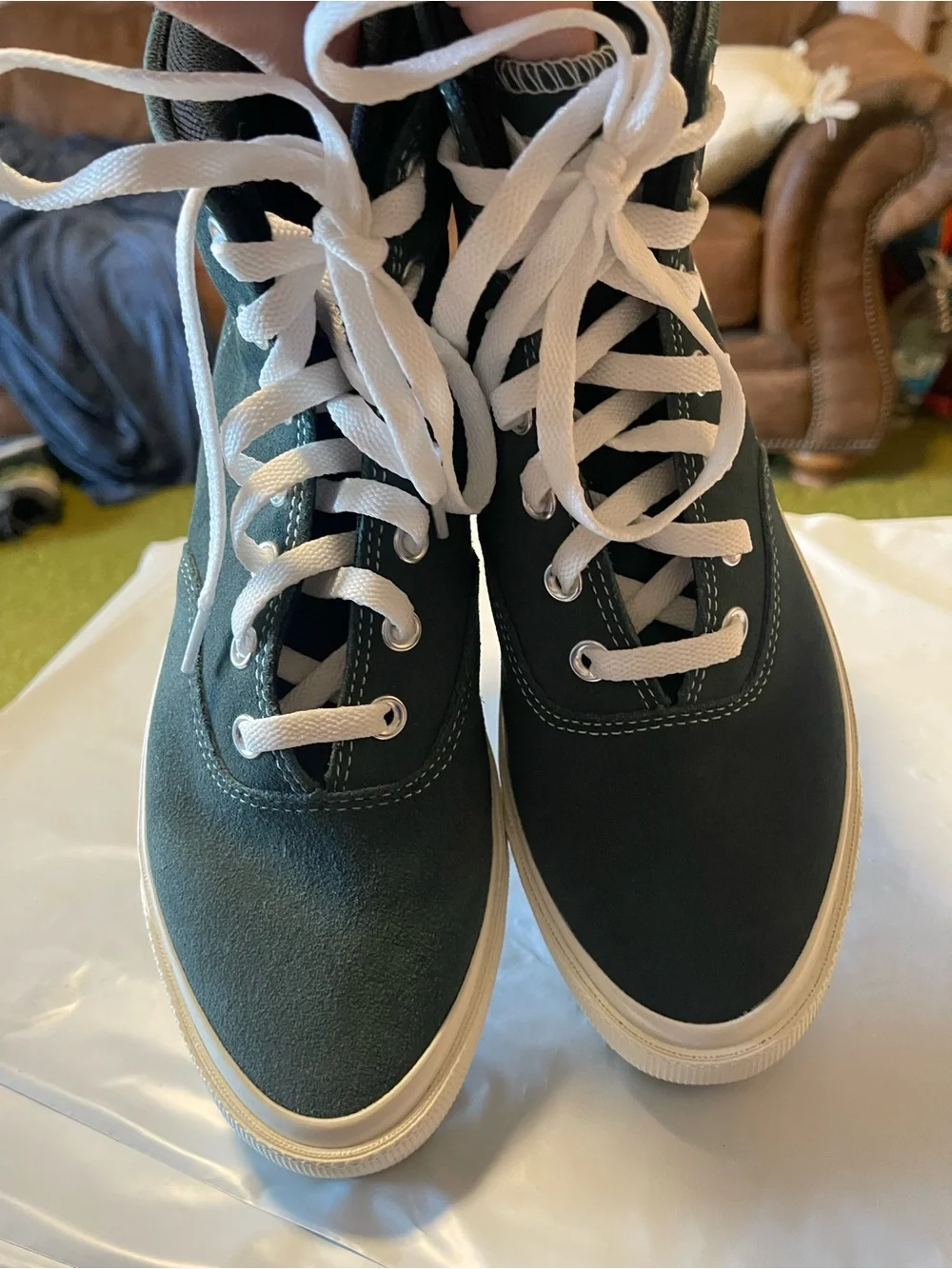 Converse Skid Grip Cons Nubuck High Top Green 2020 Men’s 7.5 Woman’s 9